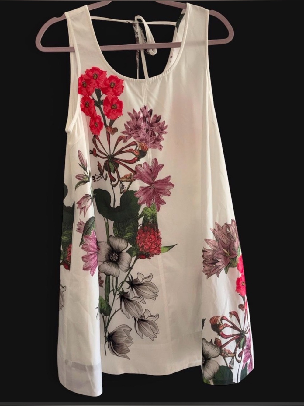 Entro Bold Floral Print Sleeveless Shift Dress Size S